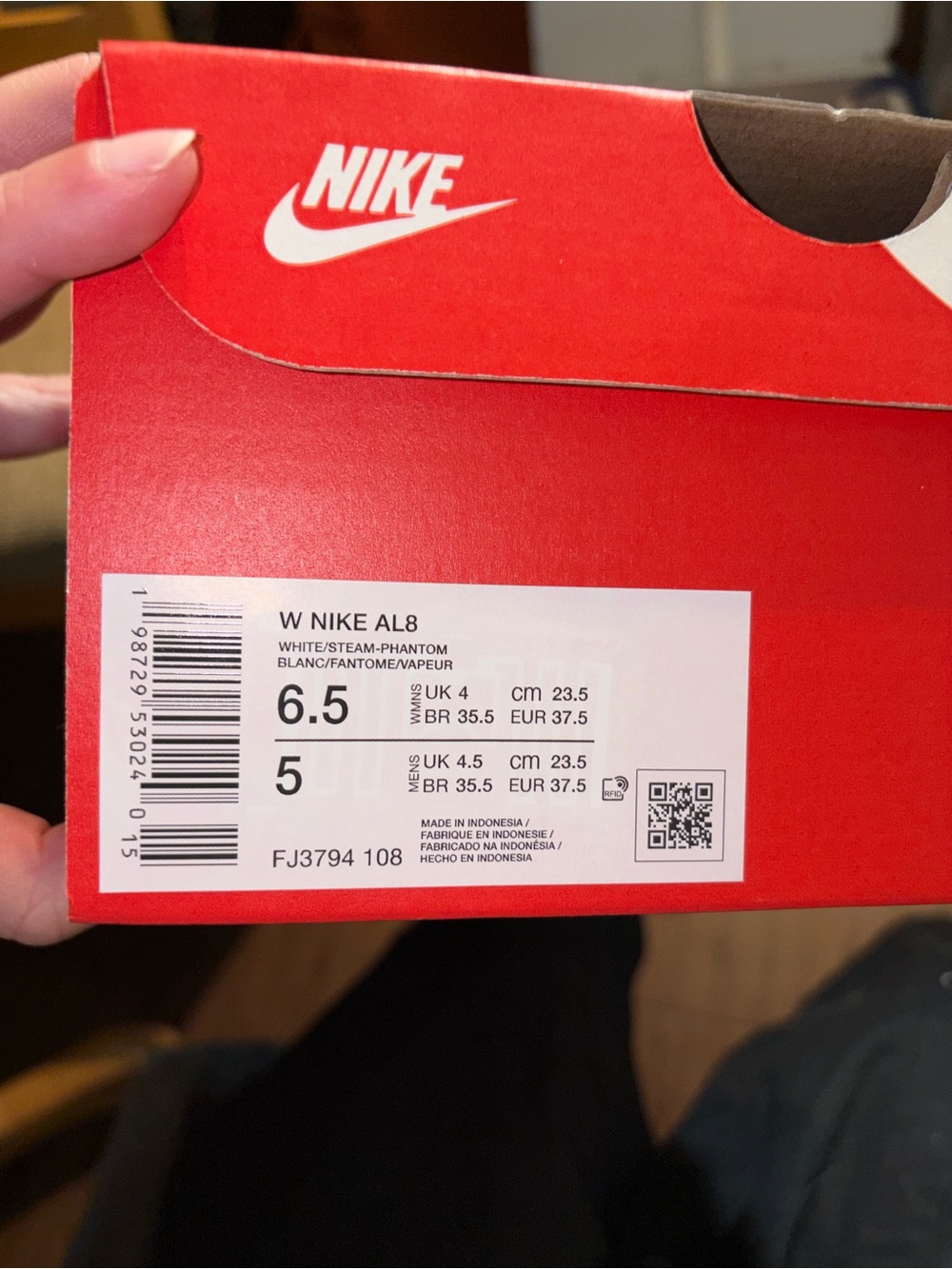 Nike Women's White & Sage Green Retro Runner Sneakers - Picture 3 of 6